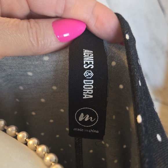 Agnes & Dora Black and White Polka Dot Blouse - Picture 4 of 4